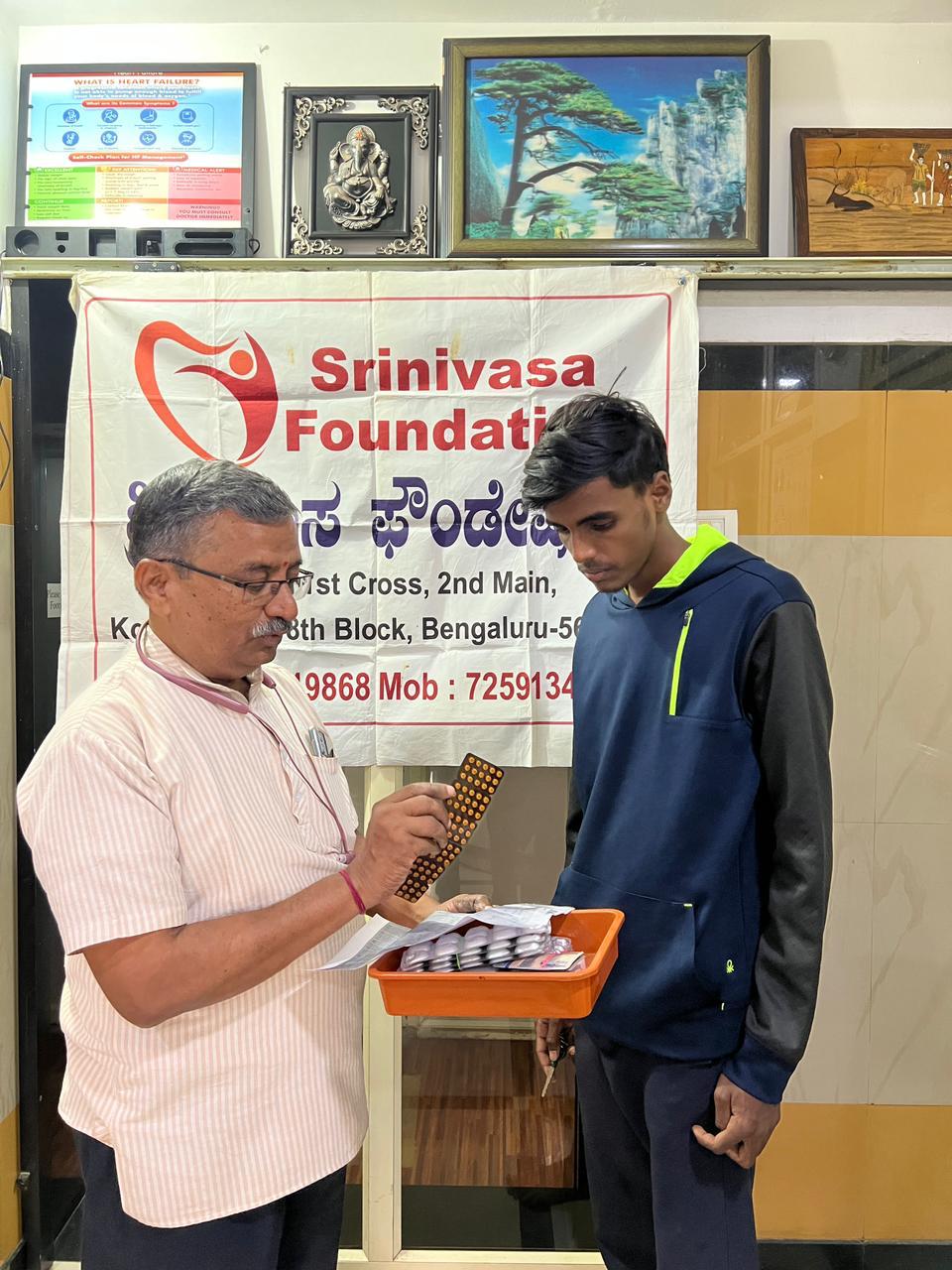 Free Medicine Distribution - Beneficiaries receiving medicines